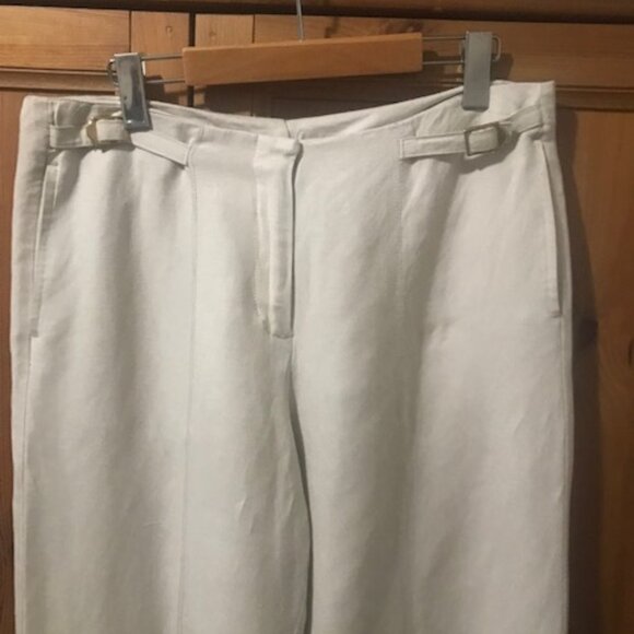 Linen/Rayon wide legs pants, size L , Exelent condition! - Picture 4 of 9